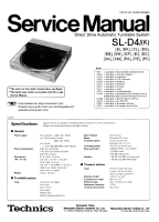Technics - SLD-4 - Service manual 
